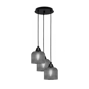 Array - 3 Light Cord Hung Cluster Pendalier-9.25 Inche Tall and 12 Inches Wide - 1335120