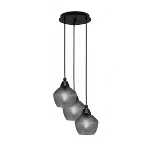 Array - 3 Light Cord Hung Cluster Pendalier-9.25 Inche Tall and 11.75 Inches Wide - 1335107