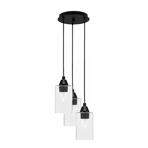 Array - 3 Light Cord Hung Cluster Pendalier-10.25 Inche Tall and 9.5 Inches Wide - 1335065