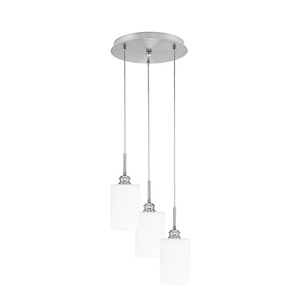 Array - 3 Light Cord Hung Cluster Pendalier-12.5 Inche Tall and 10.75 Inches Wide - 1335242
