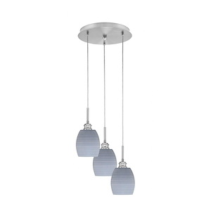 Array - 3 Light Cord Hung Cluster Pendalier-12.25 Inche Tall and 11.25 Inches Wide - 1335167
