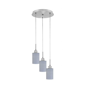 Array - 3 Light Cord Hung Cluster Pendalier-12.5 Inche Tall and 10.5 Inches Wide - 1335164