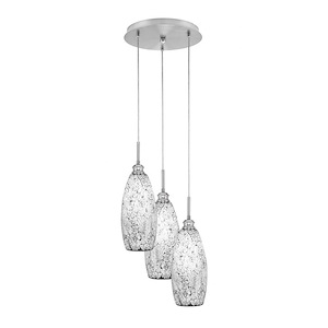 Array - 3 Light Cord Hung Cluster Pendalier-17.75 Inche Tall and 11.5 Inches Wide - 1335067