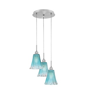 Array - 3 Light Cord Hung Cluster Pendalier-12.5 Inche Tall and 12.25 Inches Wide - 1335143
