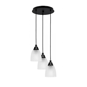 Array - 3 Light Cord Hung Cluster Pendalier-8.5 Inche Tall and 11.25 Inches Wide - 1335268