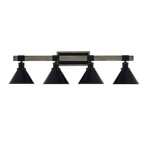 Tacoma - 4 Light Bath Bar-9 Inches Tall and 37.5 Inches Length