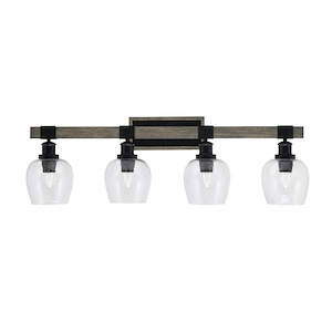 Tacoma - 4 Light Bath Bar-9 Inches Tall and 36.75 Inches Length