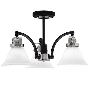 Easton - 3 Light Semi-Flush Mount-5.25 Inches Tall and 17.25 Inches Wide