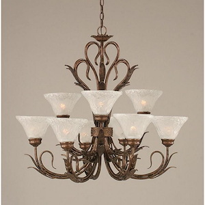 Swan - 9 Light Chandelier-27.75 Inches Tall and 28.25 Inches Wide - 1145195