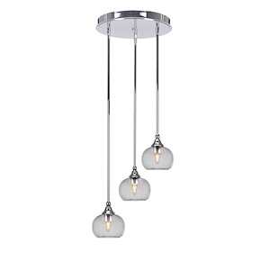 Empire - 3 Light Light Cluster Pendalier-10.5 Inches Tall and 15.5 Inches Wide