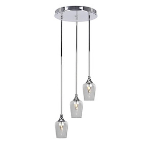 Empire - 3 Light Light Cluster Pendalier-11.5 Inches Tall and 13.5 Inches Wide