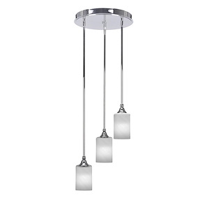 Empire - 3 Light Light Cluster Pendalier-11.25 Inches Tall and 14.25 Inches Wide