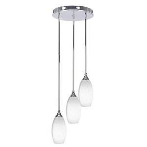 Empire - 3 Light Light Cluster Pendalier-14.75 Inches Tall and 14.5 Inches Wide