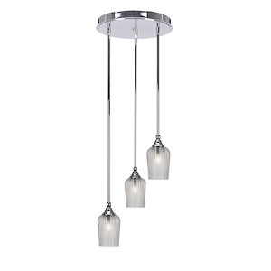 Empire - 3 Light Light Cluster Pendalier-12.5 Inches Tall and 14.5 Inches Wide