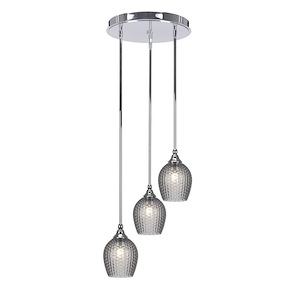 Empire - 3 Light Light Cluster Pendalier-13.75 Inches Tall and 15.75 Inches Wide
