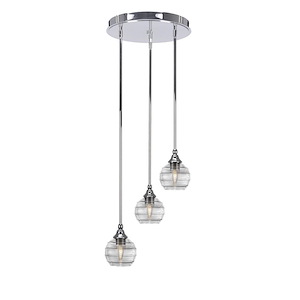 Empire - 3 Light Light Cluster Pendalier-10.75 Inches Tall and 14.75 Inches Wide