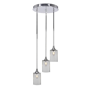 Empire - 3 Light Light Cluster Pendalier-11.25 Inches Tall and 14 Inches Wide