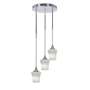 Empire - 3 Light Light Cluster Pendalier-11 Inches Tall and 14.5 Inches Wide