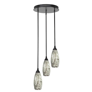 Empire - 3 Light Light Cluster Pendalier-16.75 Inches Tall and 14.25 Inches Wide