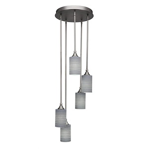 Empire - 5 Light Cluster Pendalier-11.75 Inches Tall and 14.25 Inches Wide - 731957