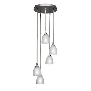 Empire - 5 Light Cluster Pendalier-10.25 Inches Tall and 14.5 Inches Wide