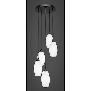 Empire - 5 Light Cluster Pendalier-15 Inches Tall and 15 Inches Wide