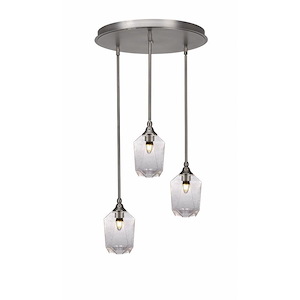 Empire - 3 Light Cluster Pendalier-10 Inches Tall and 18 Inches Wide - 1218648