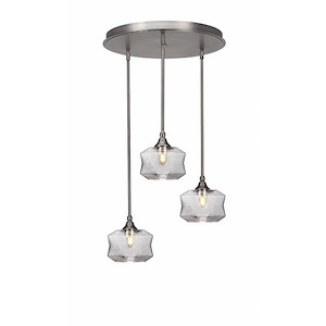 Empire - 3 Light Cluster Pendalier-10 Inches Tall and 18 Inches Wide - 1218765