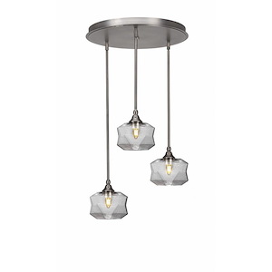 Empire - 3 Light Cluster Pendalier-10 Inches Tall and 18 Inches Wide - 1218964
