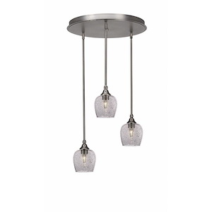 Empire - 3 Light Cluster Pendalier-10 Inches Tall and 18 Inches Wide - 1218650