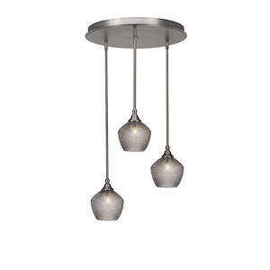 Empire - 3 Light Cluster Pendalier-10 Inches Tall and 18 Inches Wide - 1218524