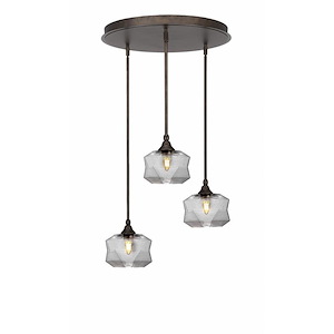 Empire - 3 Light Cluster Pendalier-10 Inches Tall and 18 Inches Wide - 1218525