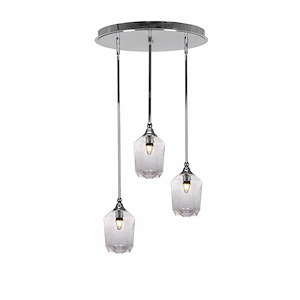 Empire - 3 Light Cluster Pendalier-10 Inches Tall and 18 Inches Wide - 1218880