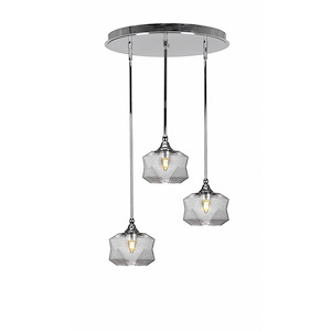Empire - 3 Light Cluster Pendalier-10 Inches Tall and 18 Inches Wide - 1218881