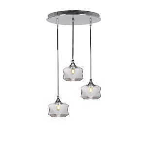 Empire - 3 Light Cluster Pendalier-10 Inches Tall and 18 Inches Wide - 1218882
