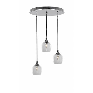 Empire - 3 Light Cluster Pendalier-10 Inches Tall and 18 Inches Wide - 1218925