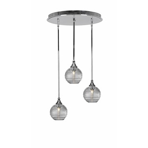 Empire - 3 Light Cluster Pendalier-10 Inches Tall and 18 Inches Wide - 1218529