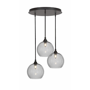 Empire - 3 Light Cluster Pendalier-10 Inches Tall and 18 Inches Wide - 1218769