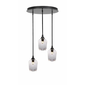 Empire - 3 Light Cluster Pendalier-10 Inches Tall and 18 Inches Wide - 1218928