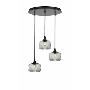 Empire - 3 Light Cluster Pendalier-10 Inches Tall and 18 Inches Wide - 1218829