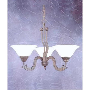 Wave-Three Light Chandelier-28.5 Inches Wide by 21 Inches High - 1152236