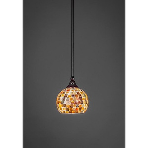 Any - 1 Light Stem Mini Pendant With Hang Straight Swivel-7.5 Inches Tall and 6 Inches Wide