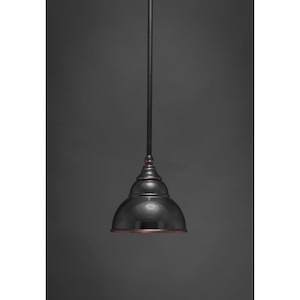 Any - 1 Light Stem Mini Pendant With Hang Straight Swivel-7.25 Inches Tall and 7 Inches Wide