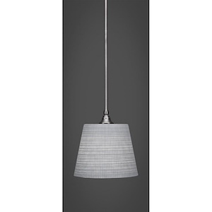 Stem - 1 Light Stem Mini Pendant With Hang Straight Swivel-10 Inches Tall and 10 Inches Wide
