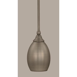 Any - 1 Light Stem Mini Pendant With Hang Straight Swivel-8.25 Inches Tall and 5 Inches Wide