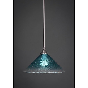 Any - 1 Light Stem Mini Pendant With Hang Straight Swivel-8 Inches Tall and 12 Inches Wide