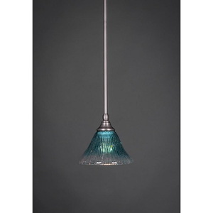 Any - 1 Light Stem Mini Pendant With Hang Straight Swivel-6.25 Inches Tall and 7 Inches Wide