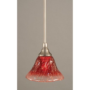 Any - 1 Light Stem Mini Pendant With Hang Straight Swivel-6.5 Inches Tall and 7 Inches Wide