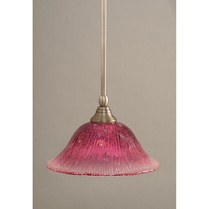 Any - 1 Light Stem Mini Pendant With Hang Straight Swivel-7 Inches Tall and 10 Inches Wide