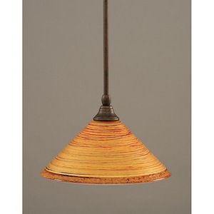 Any - 1 Light Stem Mini Pendant With Hang Straight Swivel-7.5 Inches Tall and 12 Inches Wide